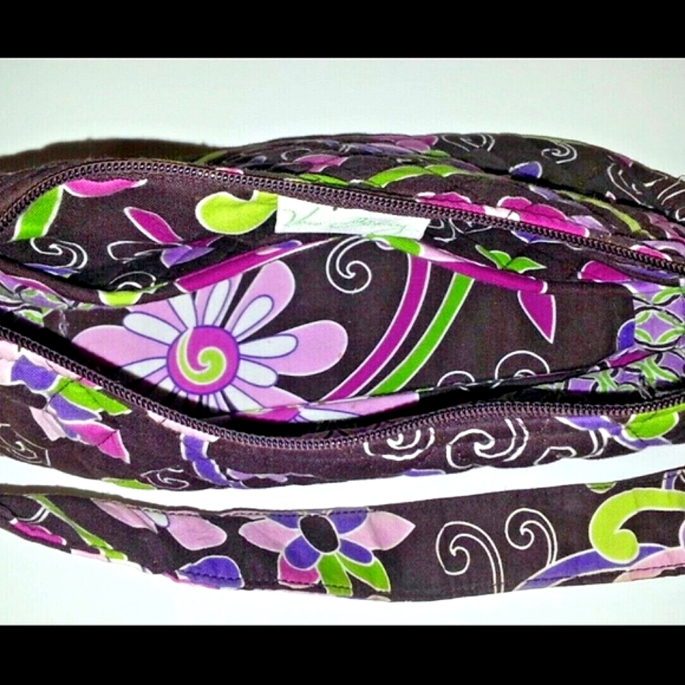 RARE Vera Bradley VINTAGE Ret. PINK Purple Floral Shoulder Bag Purse Retro Style - Picture 5 of 8